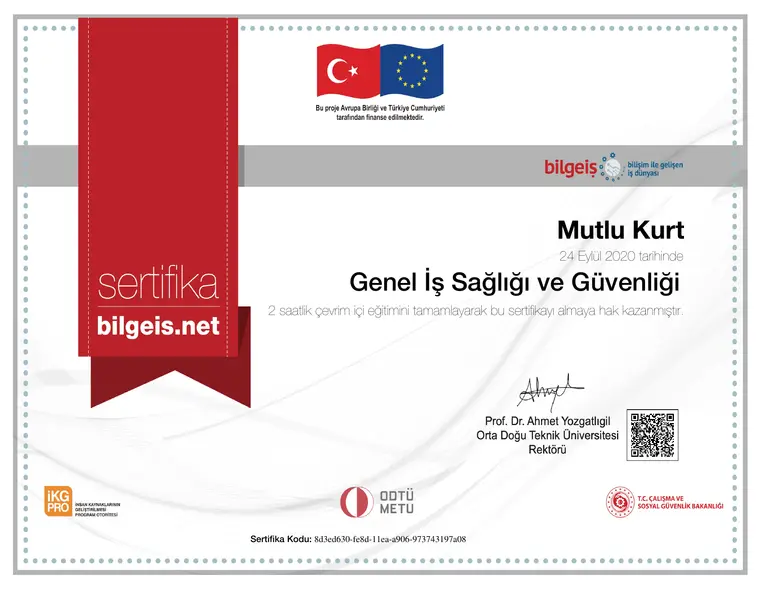 Genel İş Sağlığı ve Güvenliği